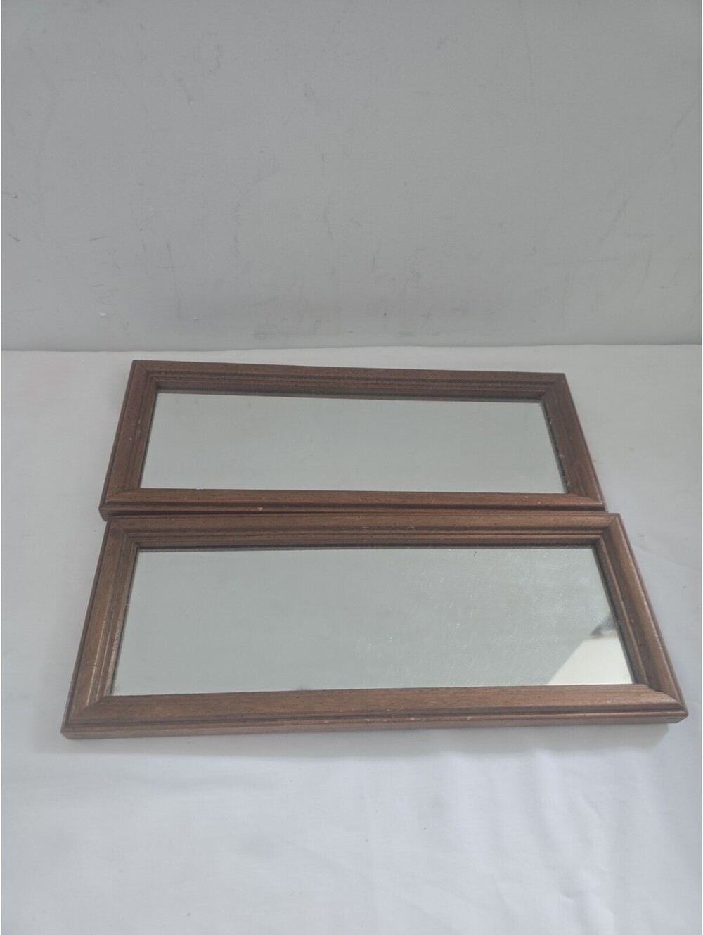 Narrow Wood Framed Wall Mirrors Vertical or Horizontal 13.25”